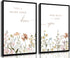 libitea 2 Pcs Wildflower Nursery Wall Art Flower Botanical Sentence Poster Painting