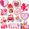 12 Pieces Valentine s Day Refrigerator Magnets, Decorative Stickers for Love Heart, Cupid, Locker - Red Lips
