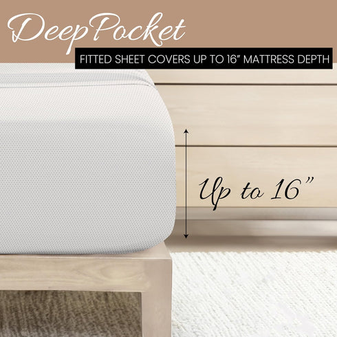 Linen Market Double-Brushed Microfiber Full Sheet Set, 4 Piece, Oeko-TEX Certified, Stippled Light Gray