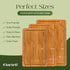 Set 3 Set Bamboo Cutting Boards for Kitchen of Non-Slip Wood Cutting Boards with Juice Groove Thick Organic Bamboo