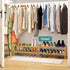 2-Tier Closet, viewcare Bamboo Shoe Rack for Entryway, Bamboo Wood Shoe Organizer for Hallway Free Standing Shoe Racks