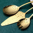 OGORI Gold Serving Utensils Set, 8-Piece Polished Stainless Steel Flatware Include Serving Spoon, Fork, and Knife