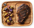 Ironwood Gourmet Fort Worth Steak Plate, Acacia Wood, 13 x 11 x 0.75 inches, Brown