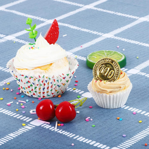 Caperci 500 Count Mini Cupcake Liners, White Muffin Liners, Greaseproof Small Cupcake Wrappers for Baking
