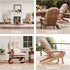 Beige,1 UDPATIO Adirondack Chair Cushion with Ties - Fade-Resistant Waterproof Outdoor Recliner High Back Seat Pads