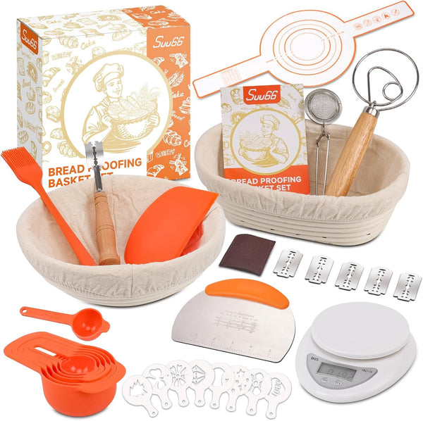 30-Pcs Sourdough Bread Baking Supplies - Sourdough Starter Kit | Including 9