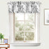 DriftAway Tree Branch Abstract Ink Printing Lined Thermal Insulated Window Curtain Valance Rod Pocket 52 Inch by 14 Inch Plus 2 Inch Header Black White