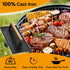 Yoehka Cast Iron Grill Press-2PCS, Heavy Duty Burger/Griddle Press with Wood Handle, 2.25lbs
