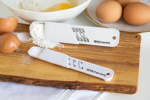 KitchenArt Adjust-A-Teaspoon and Adjust-A-Tablespoon Set, 2-Piece, White