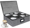VERONLY Quilted Cup and Mug Storage Box, Holds 12 Coffee Mugs, Zipper Lid and Handles, Stackable for Dinnerware