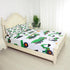 Set 4PC Set 1 1 2 Sheet Green Tractor: Queen Size Cartoon Excavator Truck Bed Sheets for Boys Kids Toddler Deep Pocket