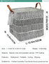 FANKANG Square Nursery Hamper Storage Bins - Foldable Canvas Laundry Basket with Waterproof Coating