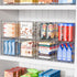 Yieach 4 Pack Countertop,Cabinet,Bathroom,Pantry,Office Closet Large Stackable Storage Drawers,Clear Acrylic Drawer