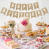 Pre-strung Happy Birthday Banner, Gold Glitter Birthday Party Banner, No DIY, 6 ft Strands