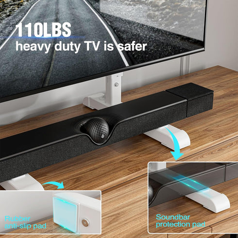 HOLMAXD 19-75 Inch 110 lbs, 800X600mm, Universal TV Stand for LCD LED TVs, Height Adjustable TV Legs Replacement Hold