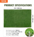 4 6 1.38" VEVOR Artifical Grass Turf, x ft Thick Grass Rug Indoor Outdoor, Realistic Synthetic Grass Mat with Drainage