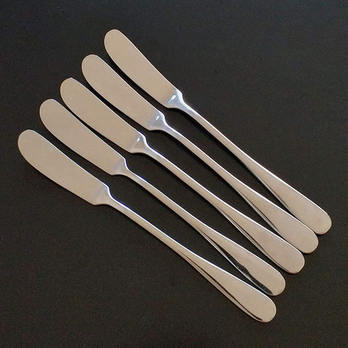 Colorsheng Set 5 of Stainless Steel Butter Knife, Butter applicator, Breakfast Spreads,soft cheeses and jam