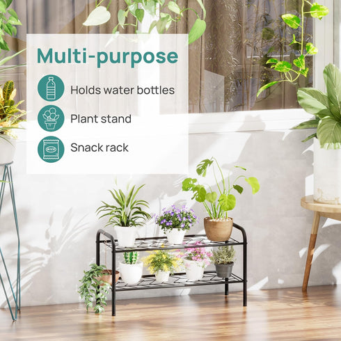 Closet, 2-Tier 4-8 viewcare Shoe Rack for Small Shoe Rack for Entryway & Garage, Sturdy Metal Construction, Shoe