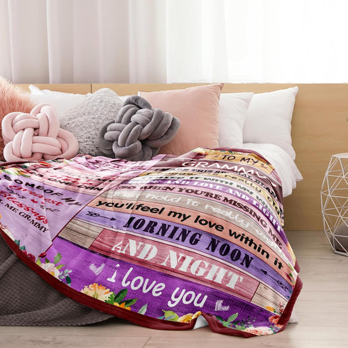 Givetoyou Grammy Blanket,Grammy Gifts,Grammy Granddaughter,Grammy Grammy Gifts,Grammy 60"x50" Gift Christmas Birthday
