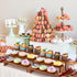Feiyonec 2 Sets, 6 Counter, 9.4in, 10.6in, 11.8in PCS Total, Wood Risers Display Stand, Cupcake Dessert Cake Stand