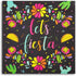 Sparkle and Bash 100 Pack Let's Fiesta Party Napkins (Black, 6.5 In) - Kids Birthday & Cinco de Mayo Decorations