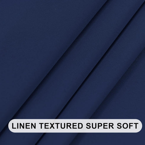 DWCN Navy Window Valance Curtains for Living Room, Solid Short Topper, 1 Panel, 42 X 18 Inch, Farmhouse Style