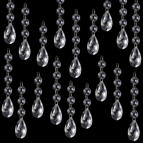 48 Pieces Crystal Ornaments Tree Decorations Beads for Chandelier Crystals Chandelier Beads Pendants for Winter