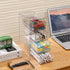 FABROK Clear Hair Accessory Organizer Box - 4 Drawer Compact Storage Set for Cosmetics, Glasses, Stationery, Stackable