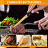 KITWARE Gold Steak Knives Set of 6 pcs with Gift Box, 4.5 inch Stainless Steel Steak sets, Serrated Edge Metal Knife Sets for Dinner Table, Knife for Barbeque, Picnic, Camping, Hiking by KITWARE