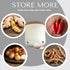 Okavango Countertop 16oz) Garlic Keeper - White Ceramic Container with cork lid - Garlic Storage - Garlic Holder