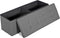 LEMY 30 Inches Folding Ottoman Storage Bench, Foot Rest Stool with Wooden