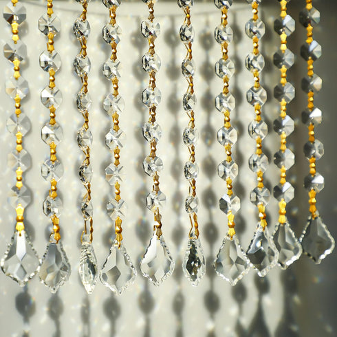 10pcs Crystal Garland Strands Hanging Glass Chandelier Beads Chains Crystal Chandelier Replacements Wedding Decoration