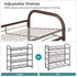 4 16 Closet SONGMICS Stackable Shoe Rack, Tier Metal Shoes Rack Storage Shelf, Holds up to Pairs Shoes, Adjustable