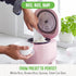 GreenLife 4-Cup Digital Rice Cooker, PFAS & PFOA-Free Removable Ceramic Dishwasher Safe Pot, Healthy Cooking Oats,