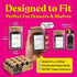 Bloomondo Pack (12x 6oz 112 48 Empty Spice Jars with Label Bamboo Lid Glass Jar). Small Spice Storage Bottles