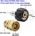 Xiny Tool Pressure Washer Adapter Set, Quick Disconnect Kit with M22 Metric Male Thread, 8 Pack