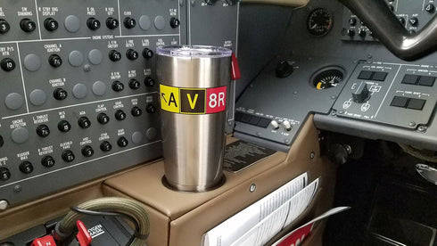 Pilot Expressions AV8R Taxiway Sign Stainless Steel Insulated Tumbler