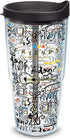 Tervis Friends Pattern Double Walled Insulated Tumbler Travel Cup, Keeps Drinks Cold & Hot, 24oz, Classic Made in USA