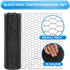 DOLEMODUO 12'' 50' 1 inch 19 x Black Chicken Wire Fencing, Chicken Wire and Gauge Poultry Netting, Garden Mesh Fence