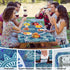 pickyNproud Picnic Table Cover with Bench Covers Camping Tablecloth with Storage Bag Windproof Waterproof Picnic Table