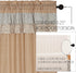 VHC Brands Kaila Country Cottage Ruffled Gold Ticking Stripe Curtain Valance, 16x60