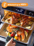 SMARTAKE 200 Pcs Pop-Up Parchment Paper Sheets, 10.7x15 Inch Non-Stick Baking Paper for Grilling and Frying