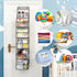 Fixwal 6-Shelf Over The Door Hanging Pantry Organizer with Clear Plastic Pockets and 3 Small PVC Pockets for Closet