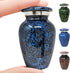 Small Blue Keepsake Cremation Urn for Human Ashes - Miniature Memorial Urns for Men or Women