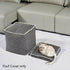 45x45 Louis Donn Unstuffed Square Pouf Ottoman Cover Footstool for Storage Washable Small Bean Bag Cotton and Linen