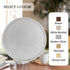 12" Hanobe Decorative Trays for Coffee Table: Round Sliver Tray for Home Decor - Modern Circle Ottoman Trays for Living