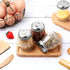 48 6 oz Hotop Pcs Cheese Parmesan Shakers with Perforated Top, Glass Spice Shaker with Slotted Stainless Steel Lid