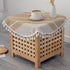Small Waterproof Cotton Linen Washable Tablecloth Farmhouse Wrinkle Free Round Burlap Table