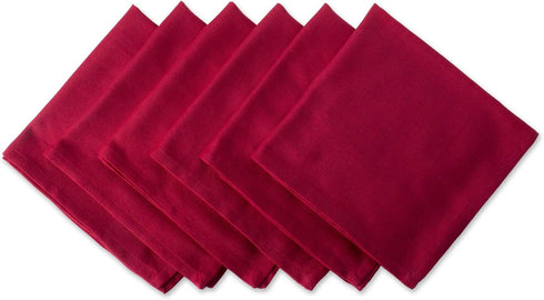DII Variegated Tabletop Collection Napkin Set, 20x20, Tango Red, 6 Piece
