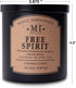Manly Indulgence Free Spirit Scented Jar Candle, Cotton Wick, Premium Soy Blend White Wax, 60 hr Burn, 16.5 oz